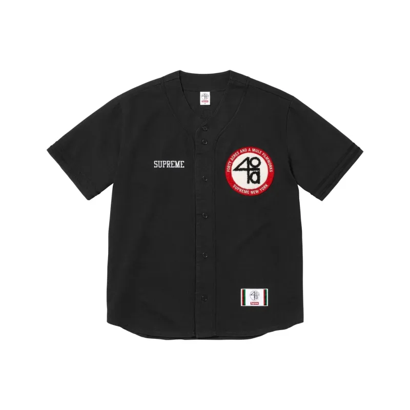 Supreme 40 Acres Twill Baseball Jersey-1