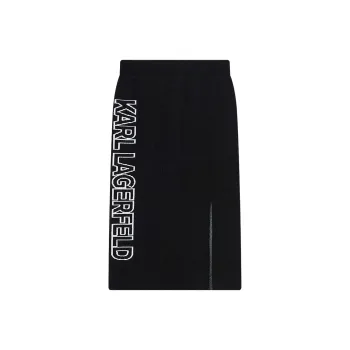 KARL LAGERFELD SS23 Casual Long Skirt Women's Black