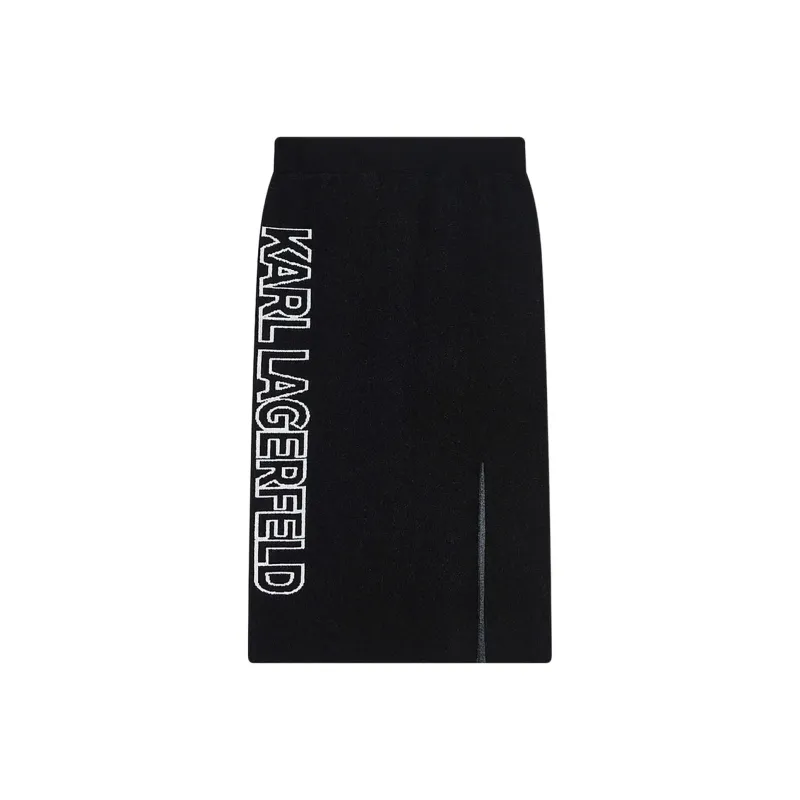 KARL LAGERFELD SS23 Casual Long Skirt Women's Black-0