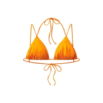 Khy FW24 DROP 010 Ruched Triangle Bikini Top Bikini Women's Tangerine/Saffron