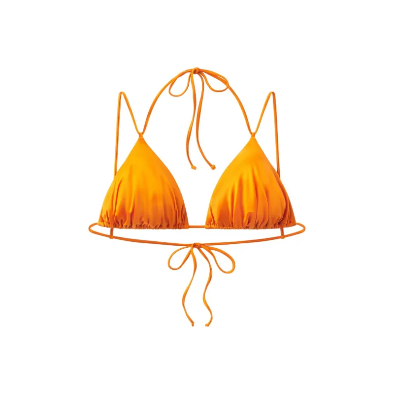 Khy FW24 DROP 010 Ruched Triangle Bikini Top Bikini Women's Tangerine/Saffron-0