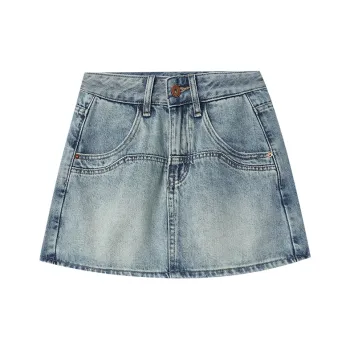 CHARM PICK Denim Short Skirts Women's Blue