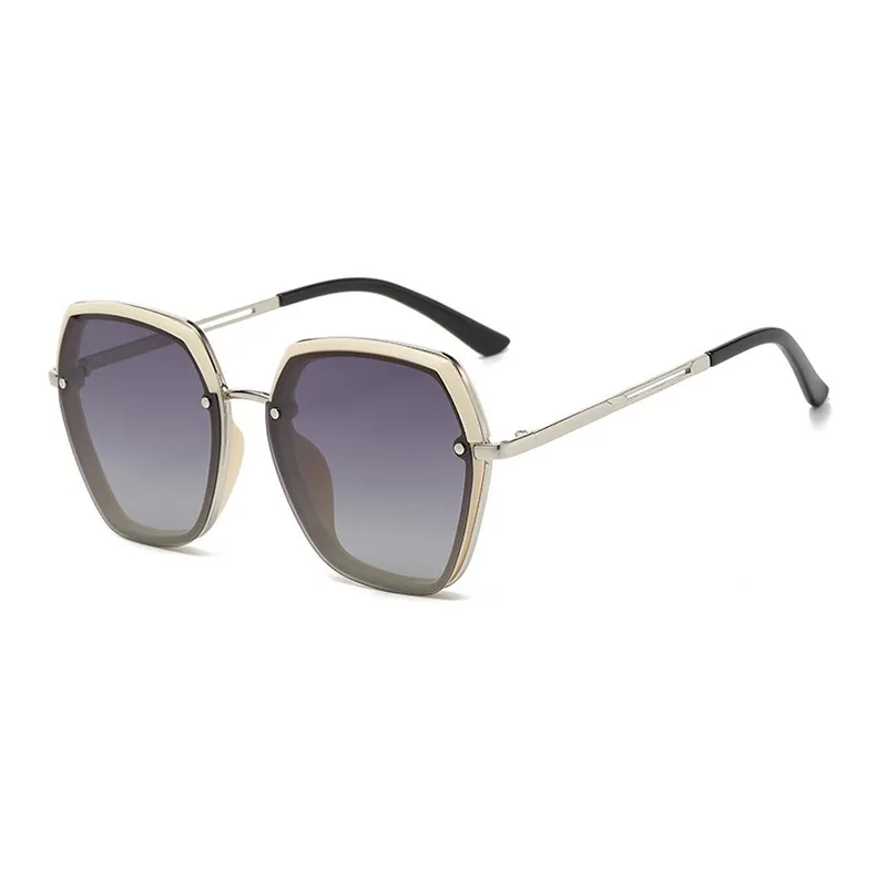 YUZHAOLIN Metal Irregular Shape Sunglasses Unisex-5