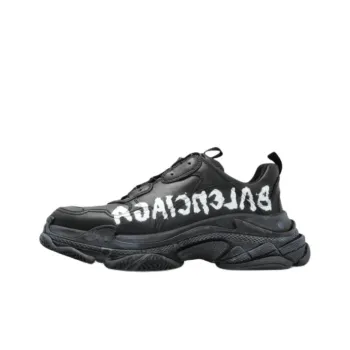 Balenciaga Triple S Low Top Chunky Sneakers Men's Black