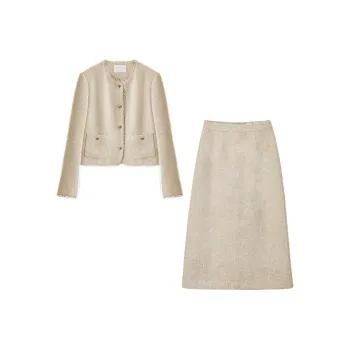 XIANGYING Skirt Set Women's Sage Green