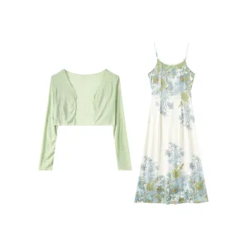 PAZZO Skirt Set Women's Light Grass Green