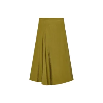 ZARA Casual Long Skirt Women's Olive Green