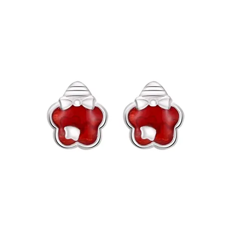 ALI THE FOX S999 Silver Stud Earrings Women's-8