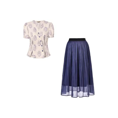 DIFFIE RIEGER Skirt Set Women's Blue