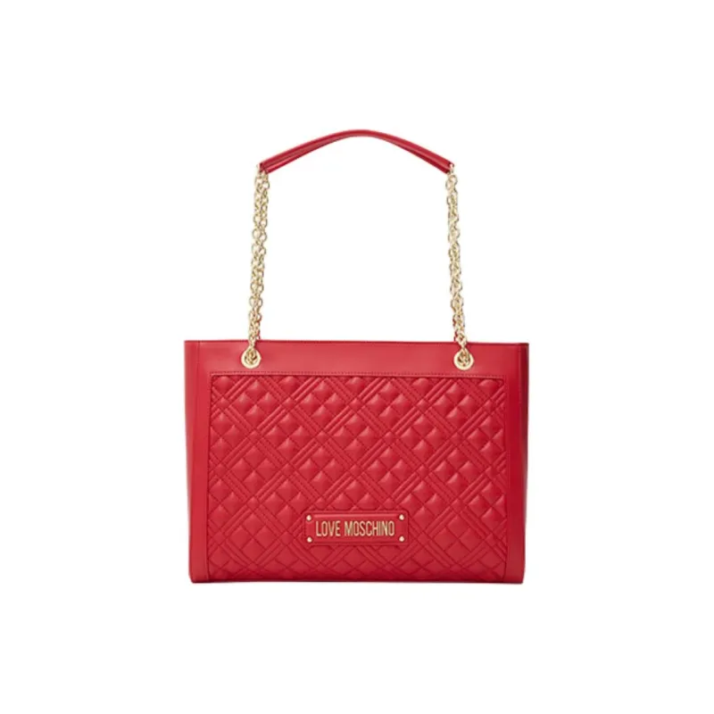 LOVE MOSCHINO Synthetic Leather Handbag, Shoulder Bag Women's Red-0