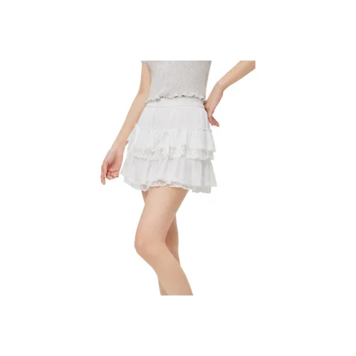 Love To Serve Casual Short Skirts Women's White