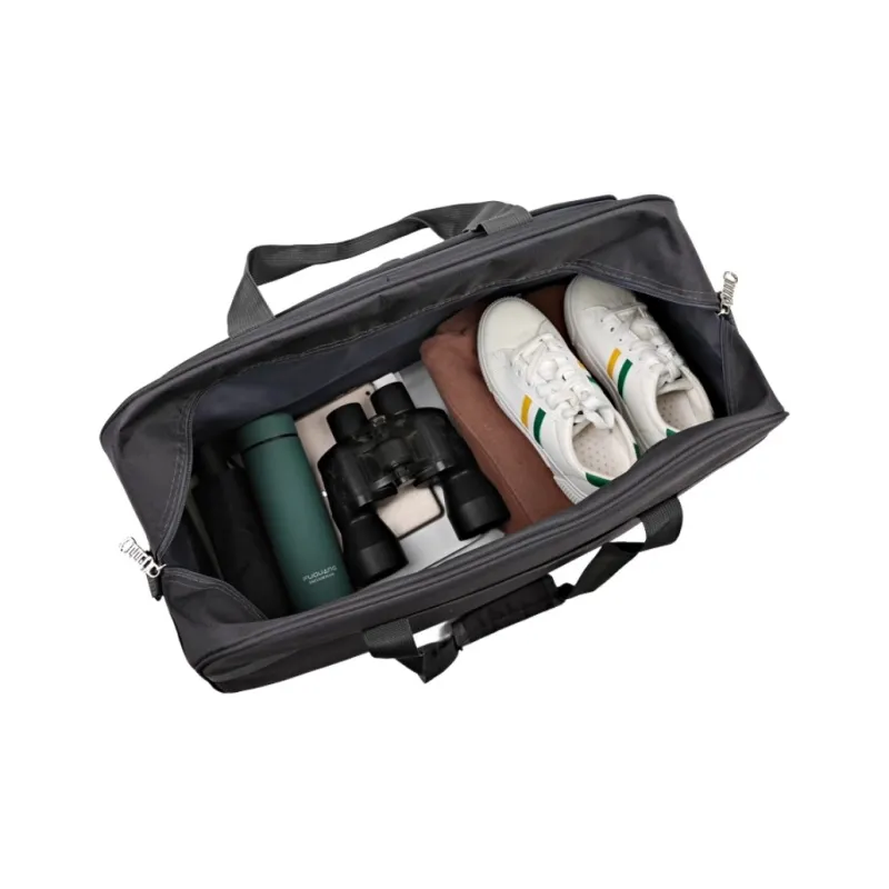 Tonlion Nylon Fabric Travel Bag Unisex Black-2