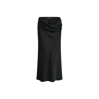 URBAN REVIVO Casual Long Skirt Women's Black