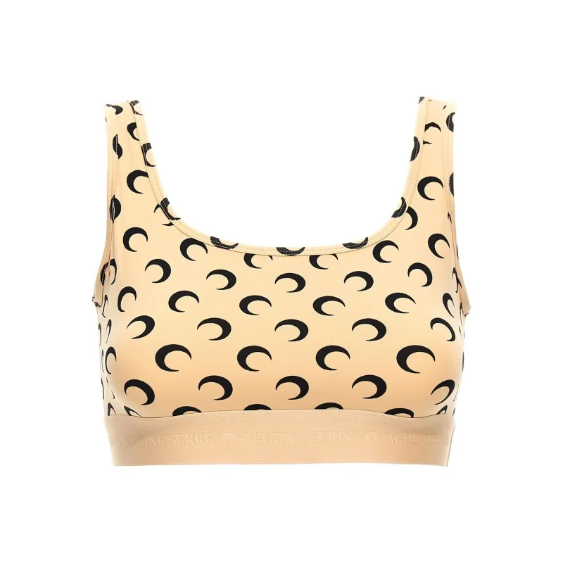 Marine Serre Moon Printed Cropped Top-0