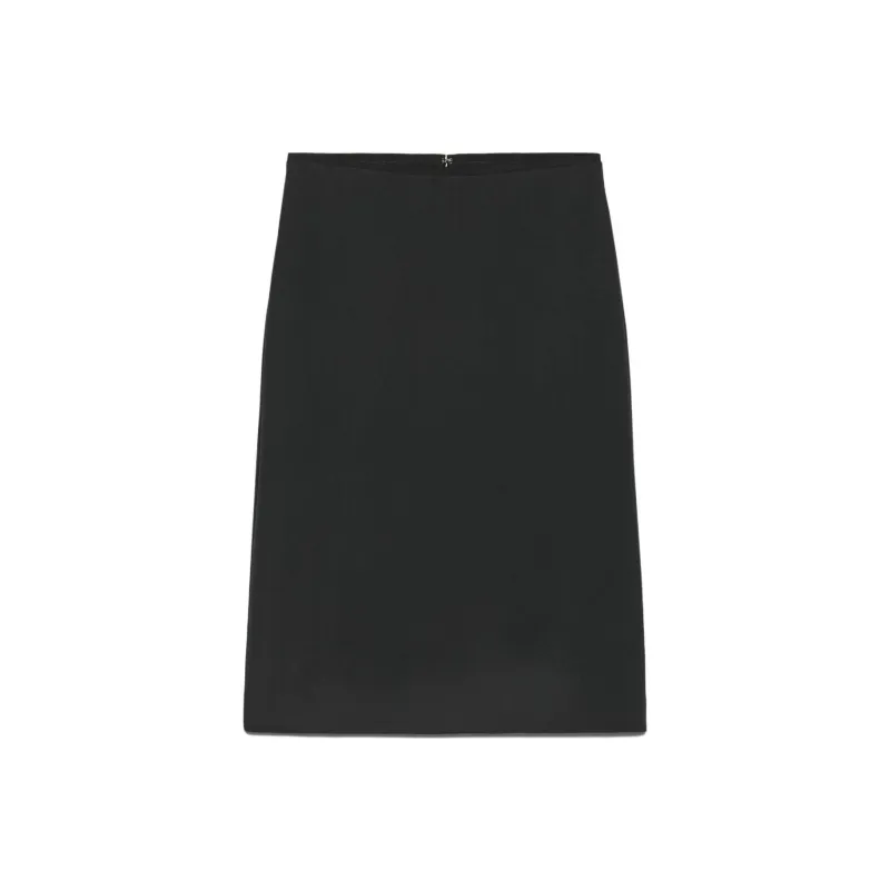 ARITZIA FW24 Wilfred Isadora Silk Skirt Casual Long Skirts Women's Sandwashed Black-0