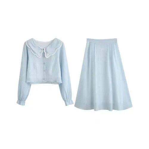 Lookinto Skirt Set Women's Blue
