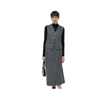 GOELIA Skirt Set Women's 44B Smoke Gray