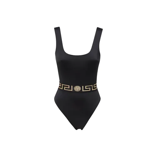 VERSACE Greca One Piece Swimsuit 'Black/Gold'