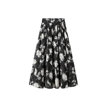 Cypress House Casual Long Skirts Women's Black Rice Beige