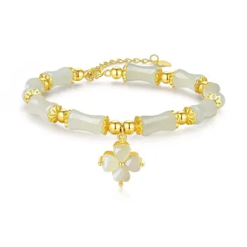 Andaozi Bracelets Pale Greenish White Jade Women's