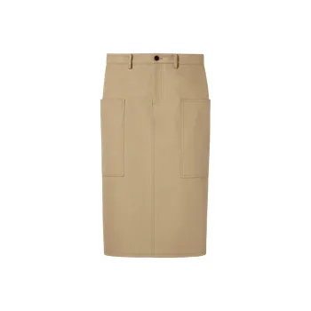 GUCCI SS25 Casual Long Skirt Women's Khaki