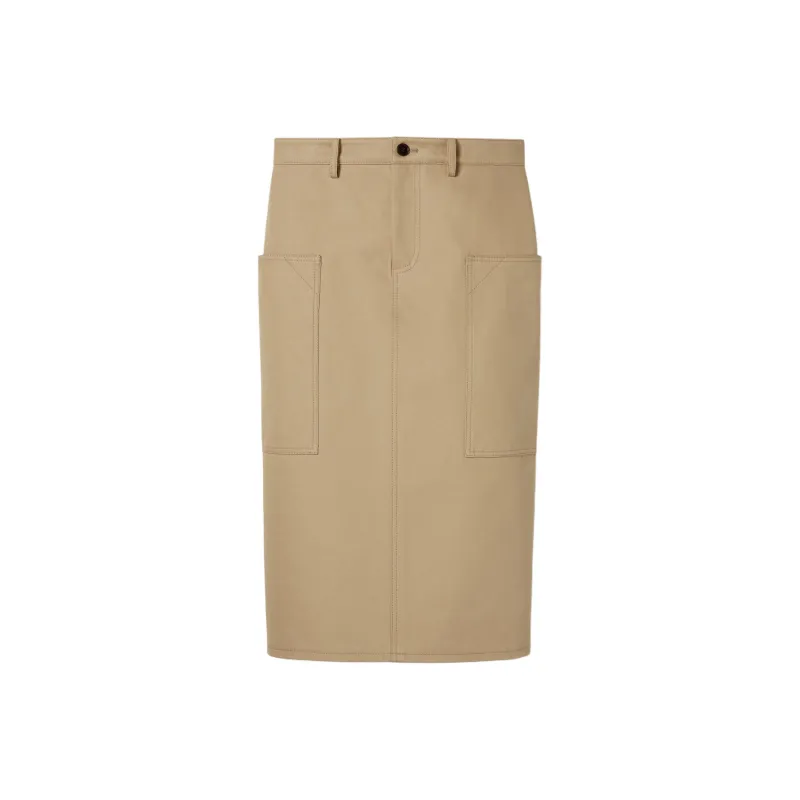 GUCCI SS25 Casual Long Skirt Women's Khaki-0