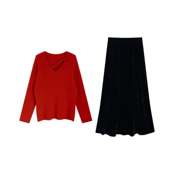 SNZX Two Piece Skirt Sets Women's