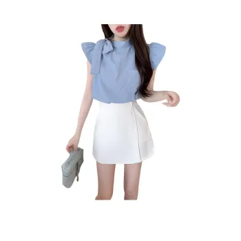 Flowers In Water Skirt Set Women's