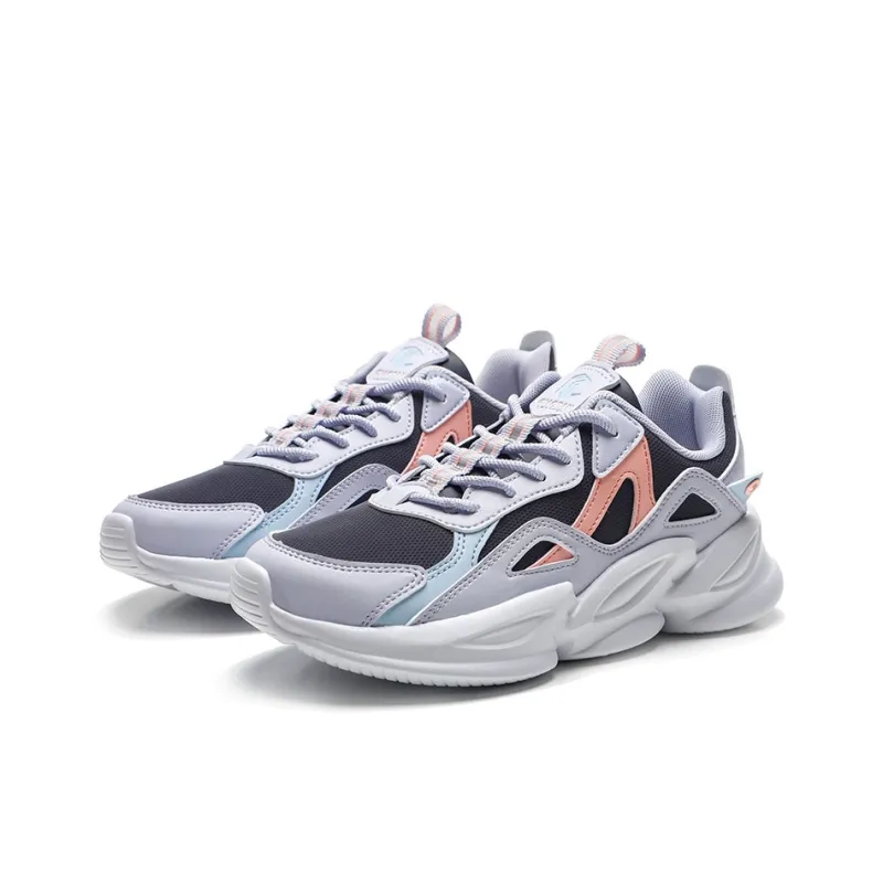 QIAODAN Sports Life Collection Anti Slip Wear Resistant Low Top Casual Shoes Women's Purple-1