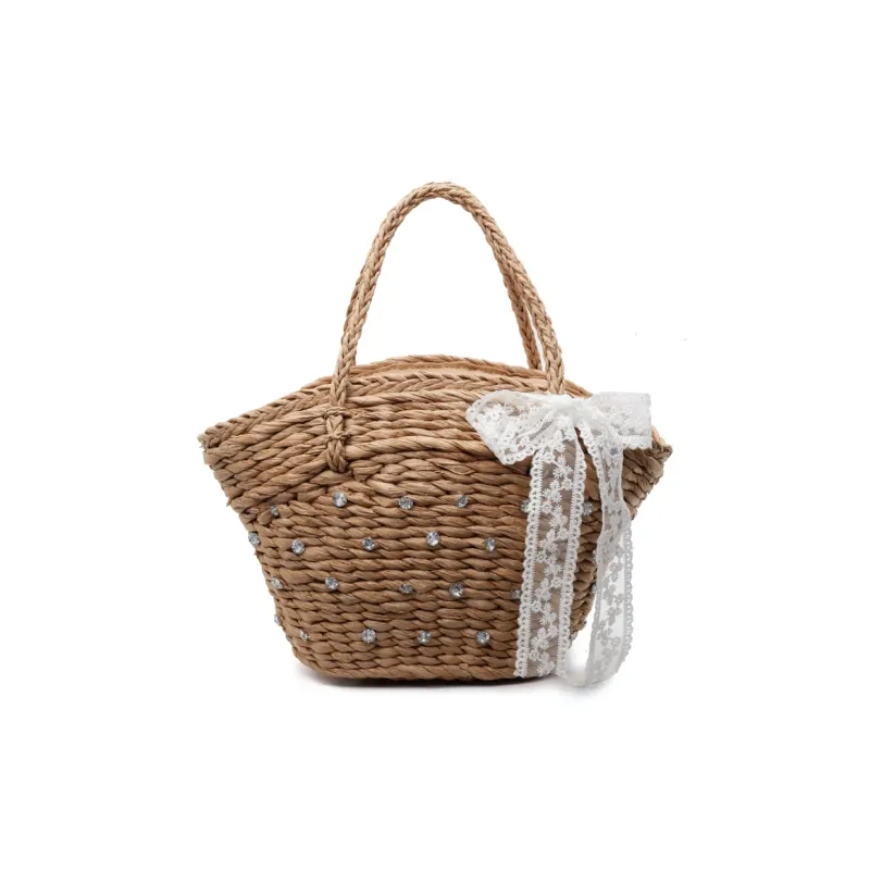 Iman's House Straw Woven Handbag Women's Multicolor-5