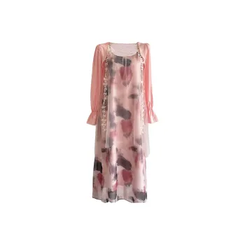 TURN UP Skirt Set Women's Peach Pink