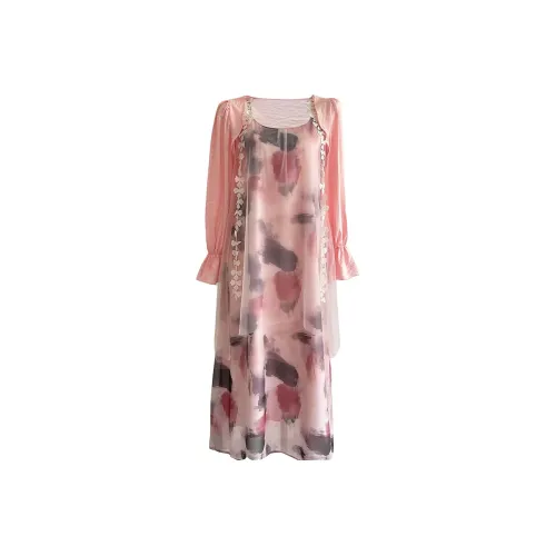 TURN UP Skirt Set Women's Peach Pink