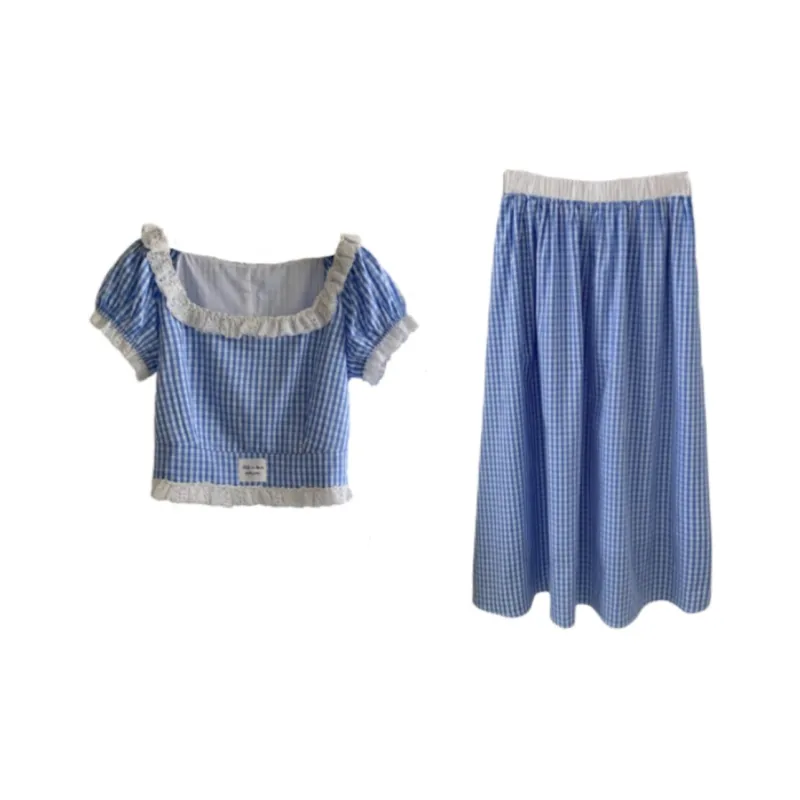 MISSHONEY MH Skirt Set Women's Blue-0