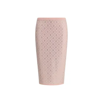 CASABLANCA Logo Embellished Midi Skirt