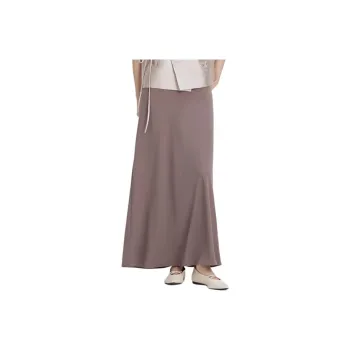 NAWEI Casual Long Skirts Women's Chocolate