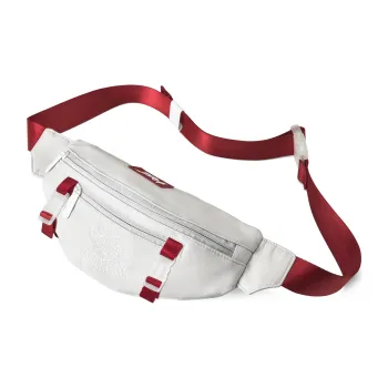 DRACONITE Polyester Fanny Pack, Shoulder Bag, Crossbody Bag Regular Unisex Gray Red Contrast