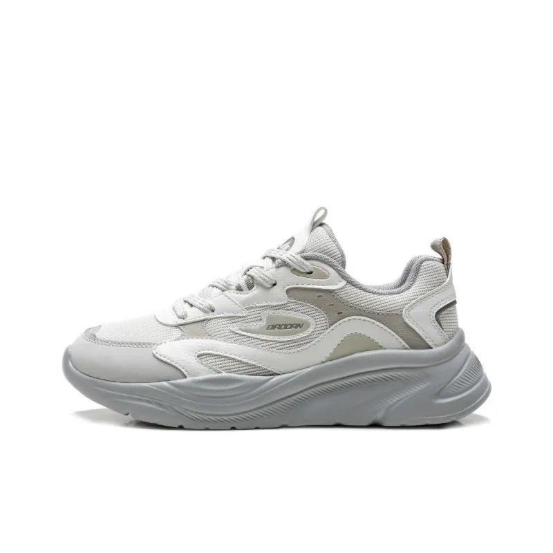 QIAODAN Dry Anti Slip Wear Resistant Low Top Casual Shoes Women's White Gray-0