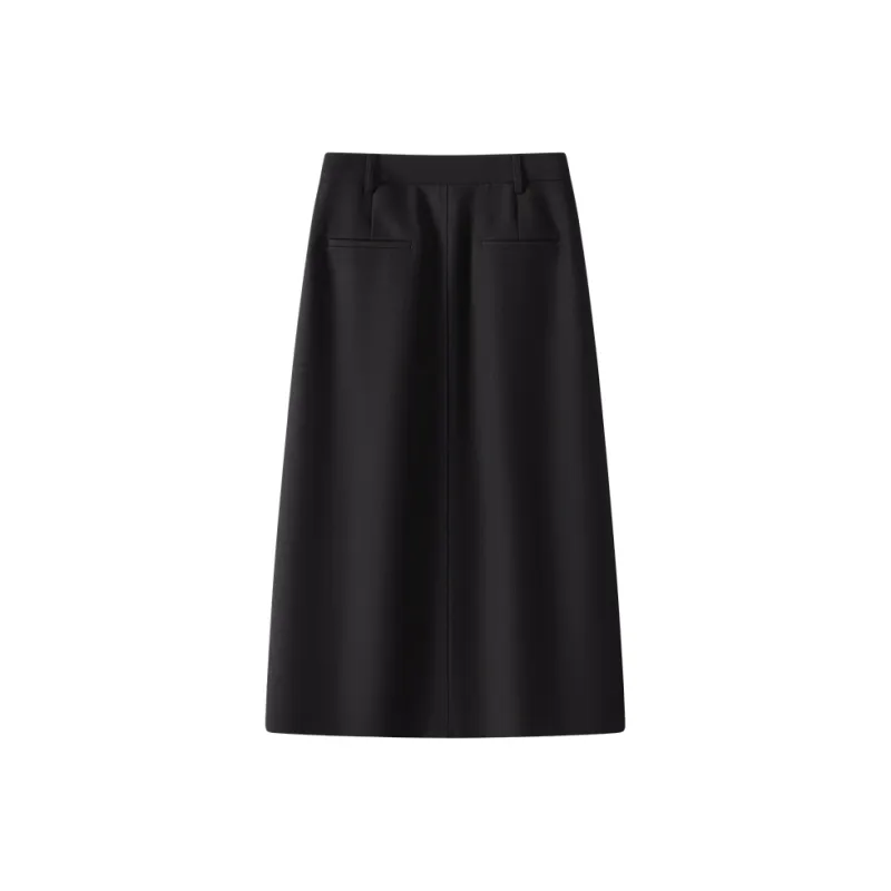 NAVIGARE Casual Long Skirt Women's Night Black-0