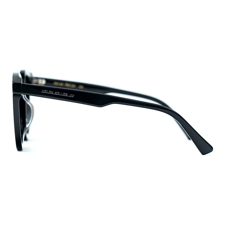 HELEN KELLER Plate Frame Round Sunglasses Unisex-8