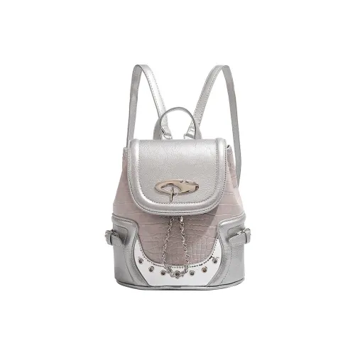 Bywhich PU Backpack Women's Black/Silver