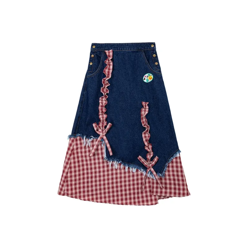 B.Duck Casual Long Skirts Women's Navy Blue-0