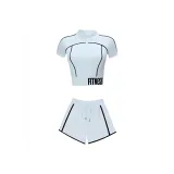 Clothing Set (White Short-Sleeved Shirt+White Shorts)