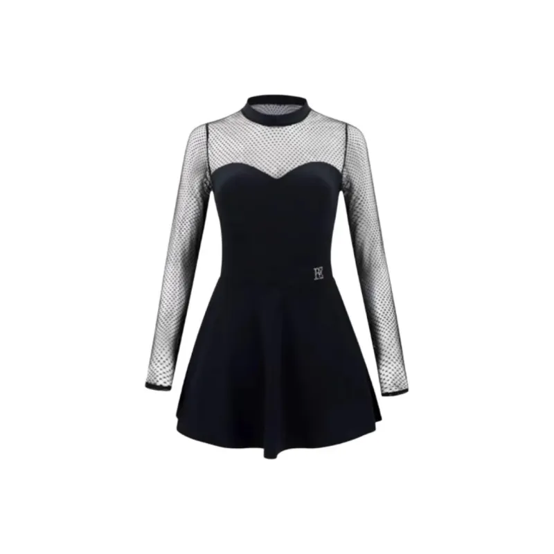 BALNEAIRE Little Black Dress One-piece Swimsuit Women's Night Black-0