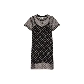 Maje Embroidered Tulle Mini Dress