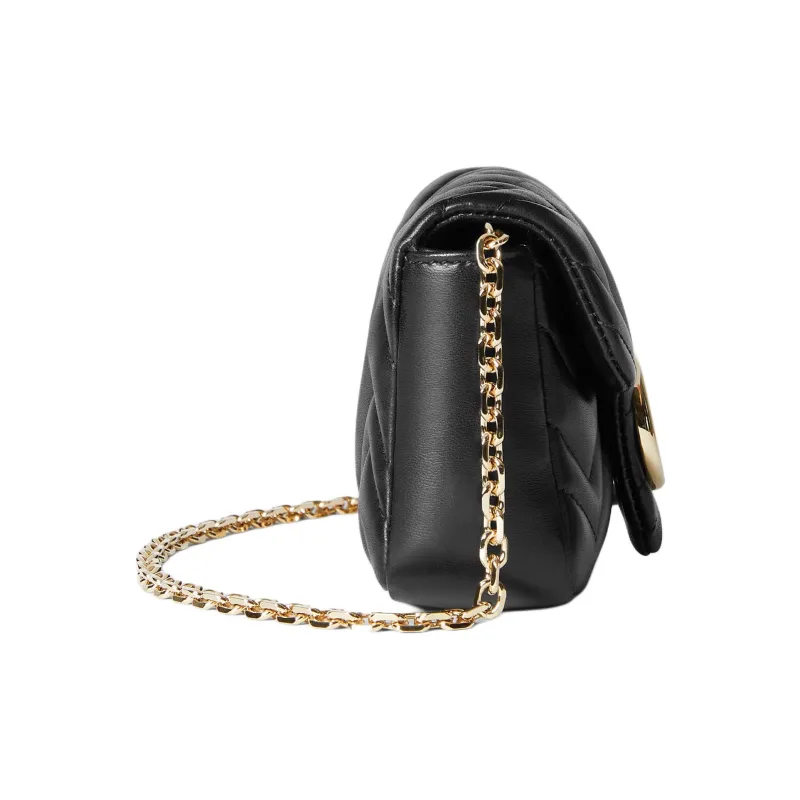 GUCCI Lambskin Shoulder Bag Mini Women's Black-2