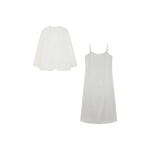 IHIMI Skirt Set Women's Ecru/Light Green
