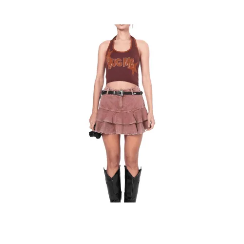 Metamorphosis Denim Short Skirts Women's Lotus Color