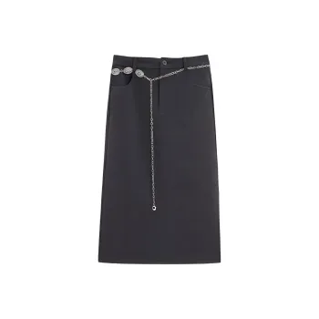 Love To Serve Casual Long Skirt Women's Gray