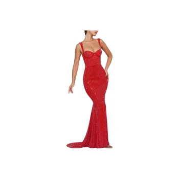 OH POLLY Idalia Evening Dress Women's Fire Red