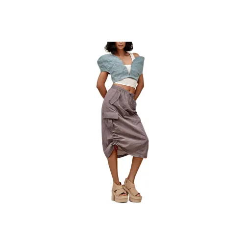 UGG SS25 Casual Long Skirts Women's Sweet Plum Color